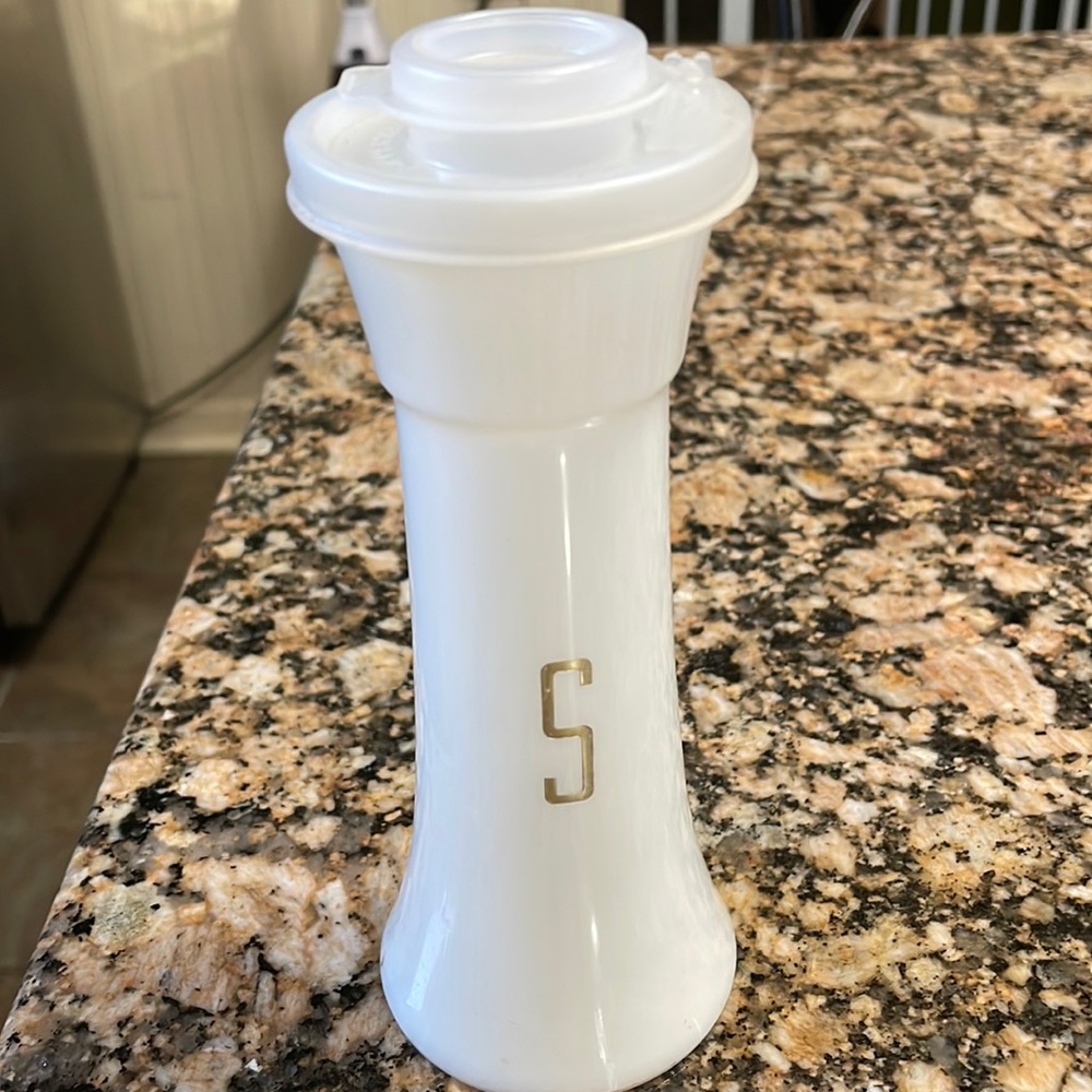 Vintage Tupperware salt shaker.